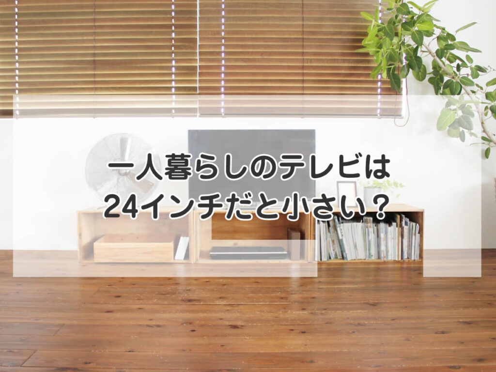 一人暮らしのテレビは24インチだと小さい？のイメージ画像