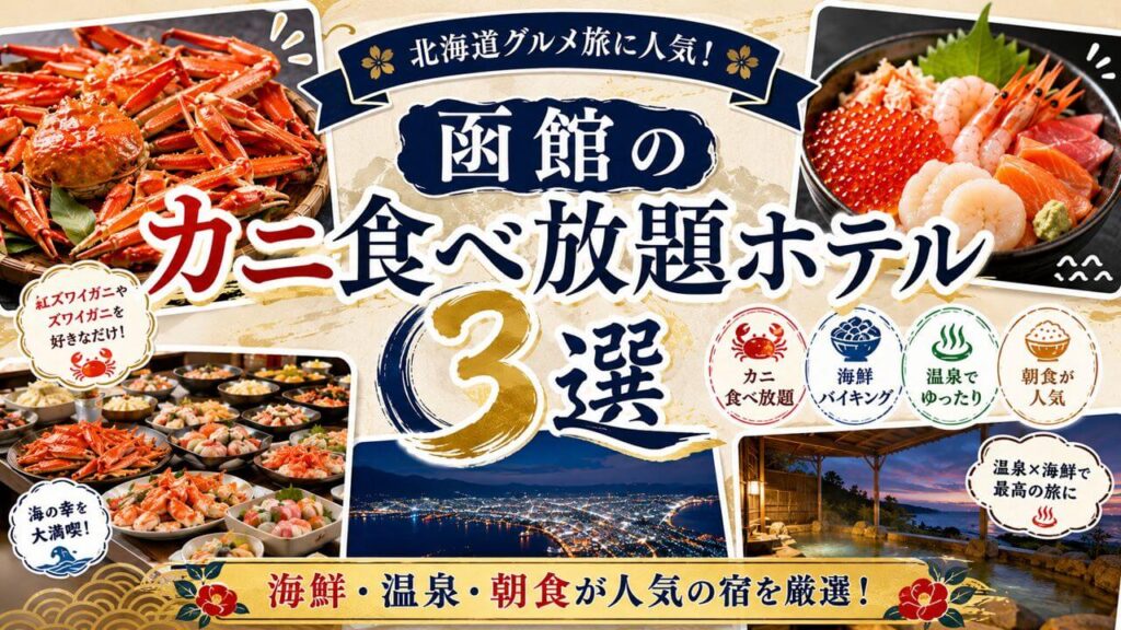 函館のカニ食べ放題ホテル3選!安いカニバイキングがおすすめのイマジンホテル&リゾート函館などのイメージ画像