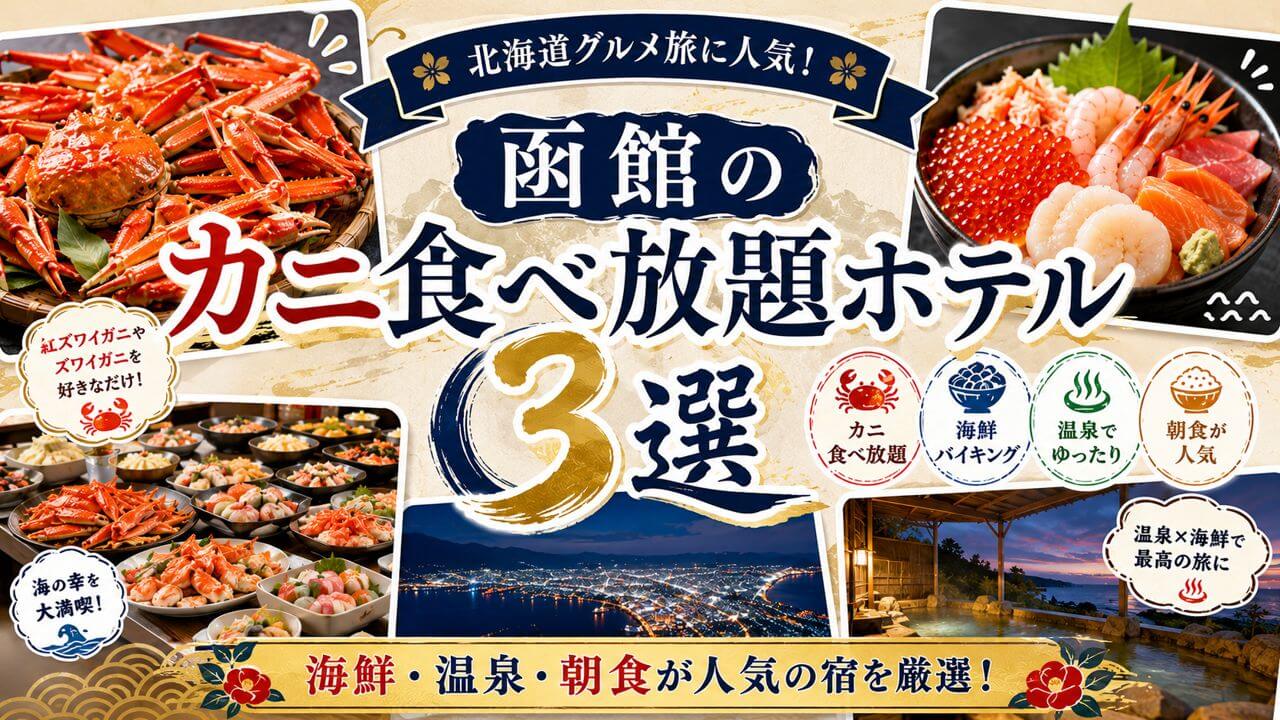 函館のカニ食べ放題ホテル3選！安いカニバイキングがおすすめのイマジンホテル＆リゾート函館などのイメージ画像